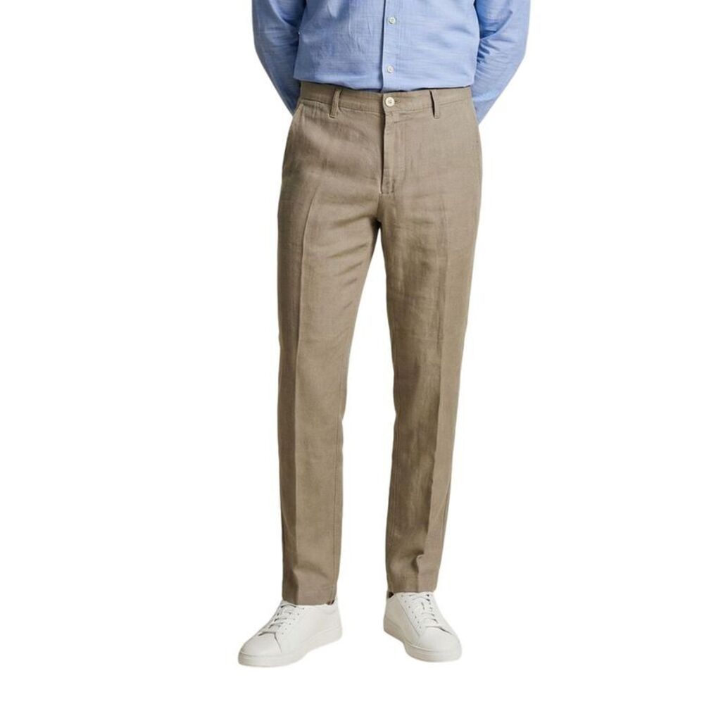Borghese Beige Linen Casual Men's Pants